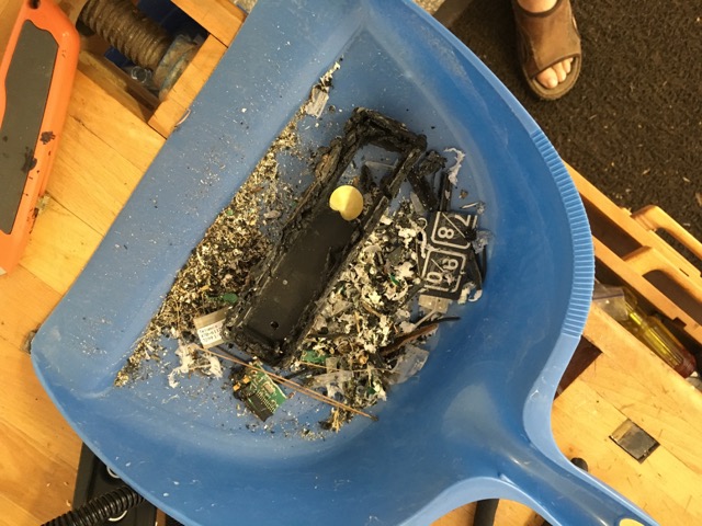 The old keypad guts