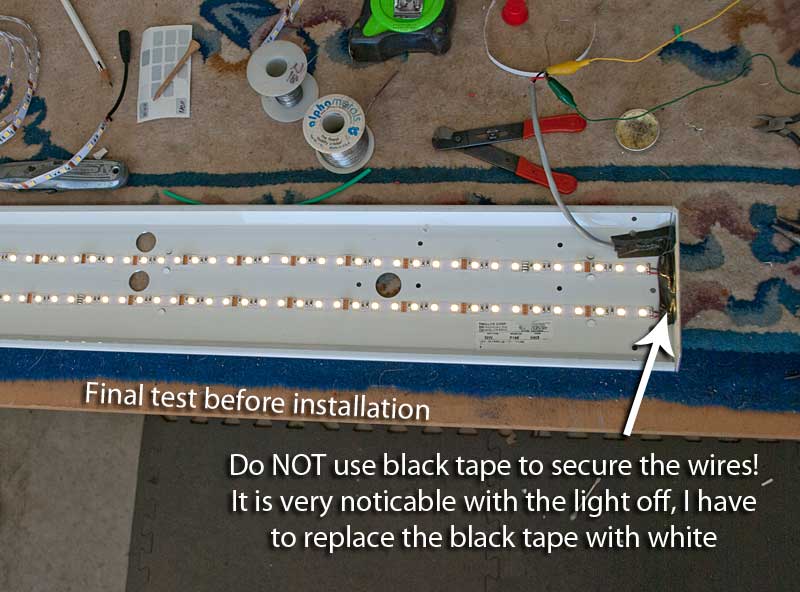 Final wiring test before installation