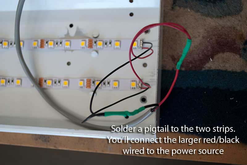 Installing the strip lights