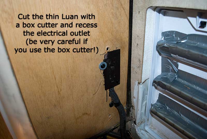 Recess the AC outlet