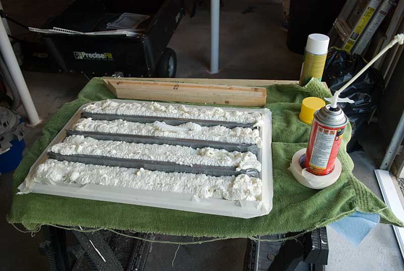 Foaming a vent cover