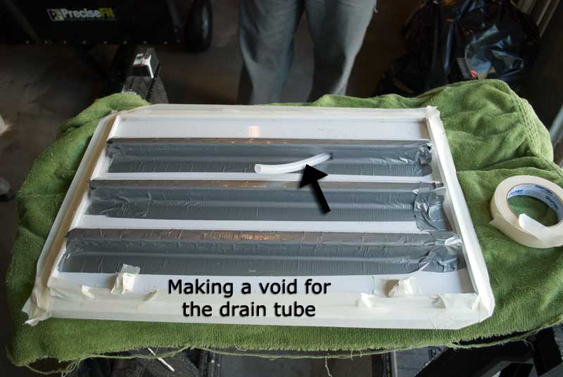 Prep the vent cover panels for foam insulation
