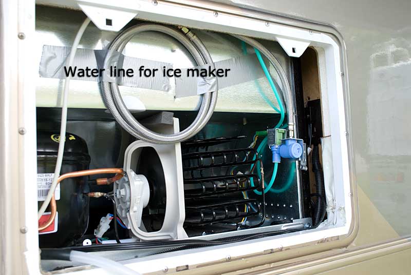 Water line hookup