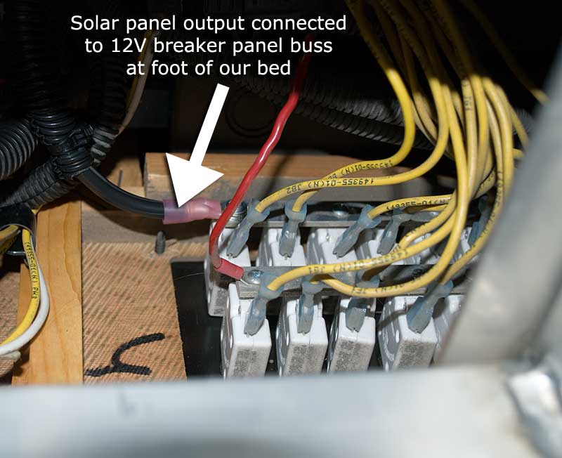 Buss connection from charge controller