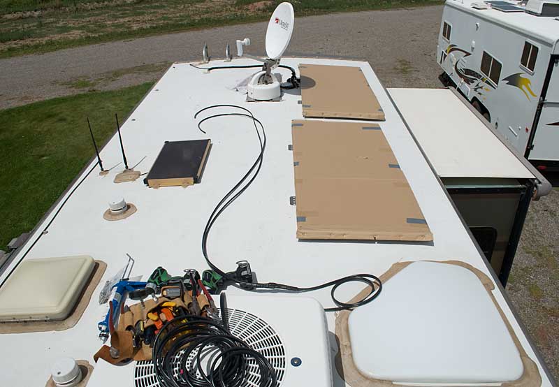 Test fit on the roof