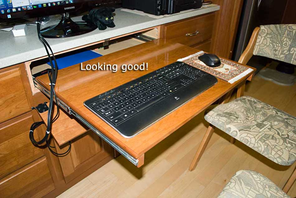 Completed table - pulled out