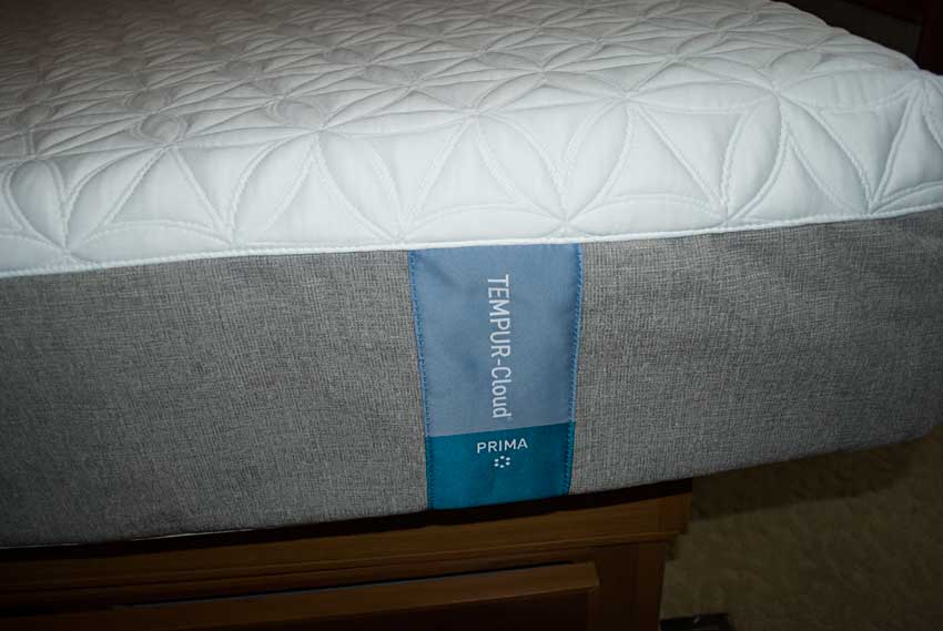 End view of the new mattress